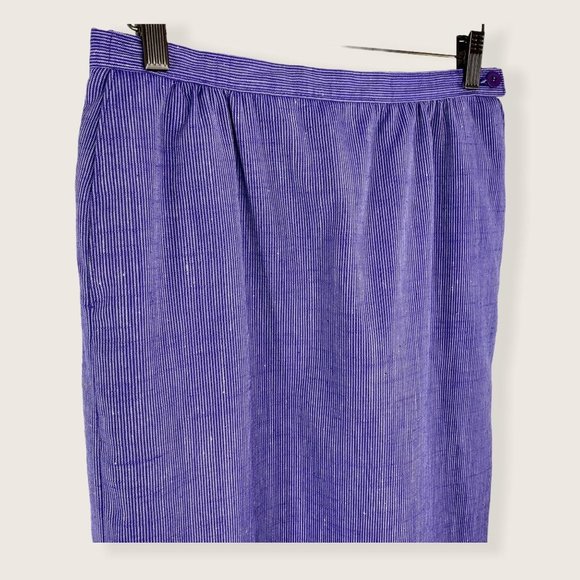 Vintage 90s Pendleton Country Sophisticated Micro Stripe Skirt Medium - Picture 2 of 15